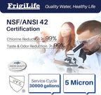 FXHTC 5 Micron 10" x 4.5" Whole House Sediment Activated Carbon Water Filter - Image 2