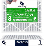 MervKing 16x20x5 Air Filter Actual Size: 15.88" x 19.88" x 4.38" MERV 8 MPR by MervKing