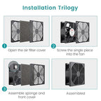 Wathai 2 Pack 120mm PC Fan Dust Filter Cover Computer Mess - Image 3
