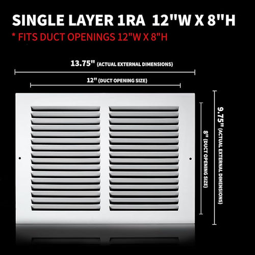 12x8 Vent Cover, Air Return Vent Cover, Flat Vent Cover, Rejillas De Aire - Image 2