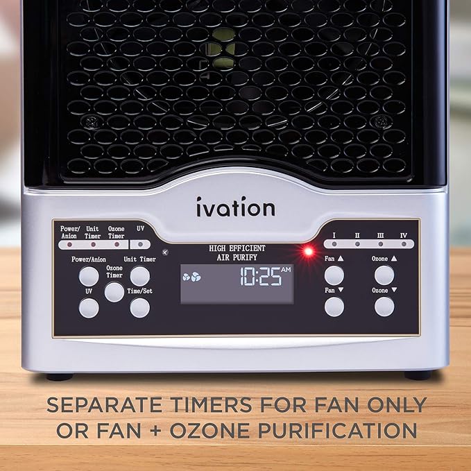Ivation 5-in-1 HEPA Air Purifier & Ozone Generator W/Digital Display Timer and - Image 6
