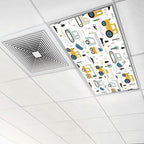 6 Pcs Fluorescent Light Covers for Ceiling Lights Colorful Construction Vehicle - Image 6