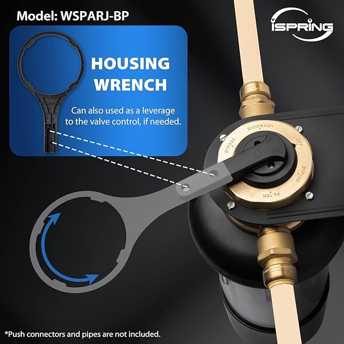 iSpring WSP500ARJ-BP, NSF Certified, Whole House Spin-Down Sediment Water Filter - Image 5