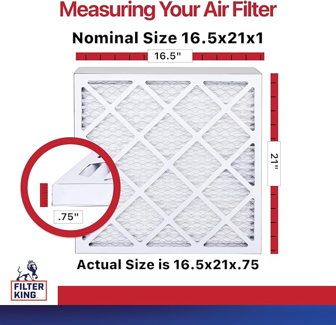 Filter King 16.5x21x1 Air Filter | 12-PACK | MERV 11 HVAC Pleated A/C Furnace - Image 2
