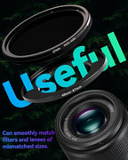 43-62mm Metal Step-Up Ring Adapter Compatible - Image 8