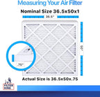 Filter King 36.5x50x1 Air Filter | 4-PACK | MERV 8 HVAC Pleated A/C Furnace - Image 2