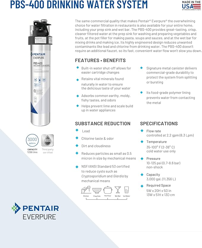 Pentair Everpure PBS-400 Quick-Change Filter Cartridge, - Image 5