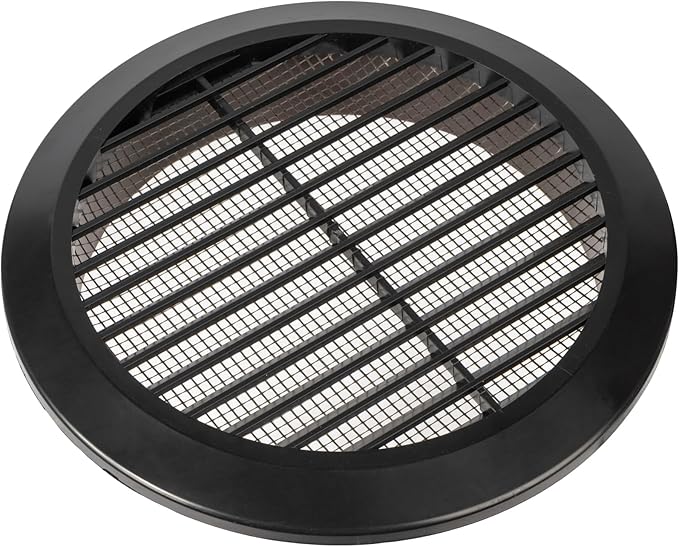 Black 6" Inch Round Ventilation Grille - Image 3