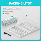 14x20x1 Refillable Air Filter Kit, MERV 8, 1 Reusable Foldable Frame ＆ 6 Refills - Image 2