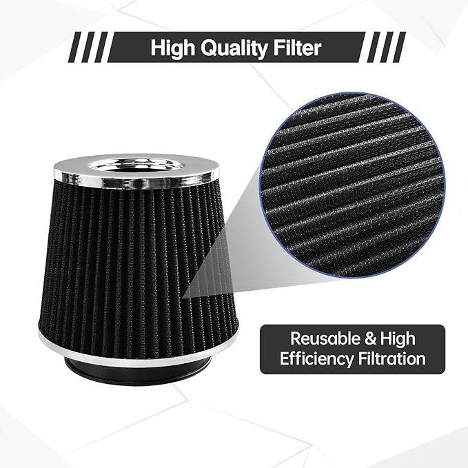 Universal Clamp On Air Intake Filter fits 3 In /3.5 In /4 In Three Different - Image 4