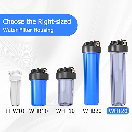 WHT20 Whole House Water Filter Housing, Fit 20"x4.5" Sediment etc Filters - Image 7