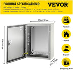 VEVOR Electrical Enclosure Box, Carbon Steel Hinged Junction Box, IP66 - Image 7