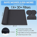 Activated Carbon Air Filter Sheet 16"x48" – Cut to Fit Charcoal Air Filter - Image 3