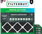 Filterbuy 14x14x1 Air Filter MERV 10 Odor & Allergy Defense by Filterbuy