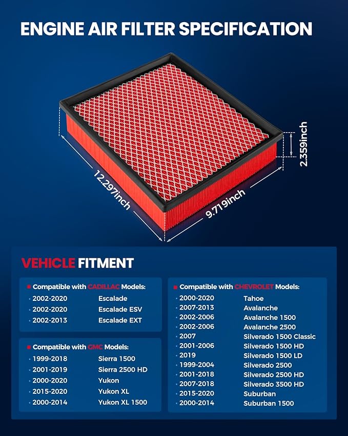 KAX Premium Engine Air Filter, GAF027 Replacement - Image 2