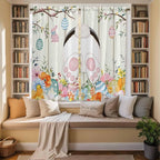 Easter Window Curtains 63 Inch Long 2 Panel Set, Rod Pocket Bedroom Curtains & - Image 3