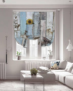 Tie Up Curtains for Windows, Farmhouse Barn Sunflowers Retro Tie Up Light - Image 3