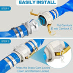 2'' x 50 Ft Discharge Hose, Heavy Duty PVC Lay Flat Water Backwash Hose - Image 4