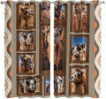 2 Panel Kitchen Cafe Curtains, Desert Camels Sunlight Filtering Nature Air by Hokiten