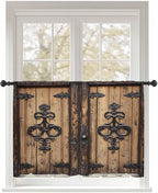 Sheer Curtains 54 Inch Length, Barn Door Semi Sheer Curtains Light Filtering by Unknown