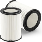 2-pack Standard Wet/dry Vac VF4000 Replacement Filter, Compatible by LINNIW