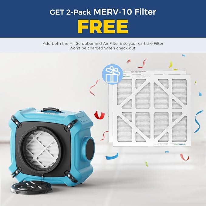 ALORAIR PureAiro HEPA Max 870 Air Scrubber 3-Stage Filtration, Negative Machine - Image 2