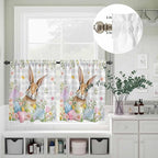 Kitchen Curtains Tiers and Valance Set of 3, Easter Light Filtering Window - Image 8