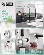 Fapully Kitchen Sink Faucet, Pull Down Kitchen Faucet, Single Handle Single - Image 4