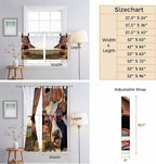 Farm Cows Bathroom Curtains 63 Inch Length, Window Curtains Tab Top, Farmhouse - Image 8