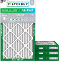 Filterbuy 14x25x2 Air Filter MERV 8 Essential Dust & Allergy Defense, by Filterbuy