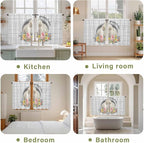 Easter Bunny Kitchen Tier Curtains 45 Inch Long 2 Panel Set, Rod Pocket Short - Image 8