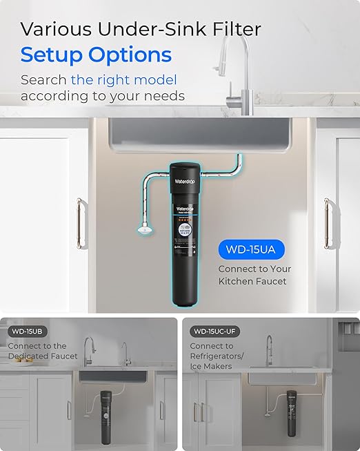 Waterdrop 15UA Under Sink Water Filter System, 2 Years, Bad Taste & Odor - Image 6