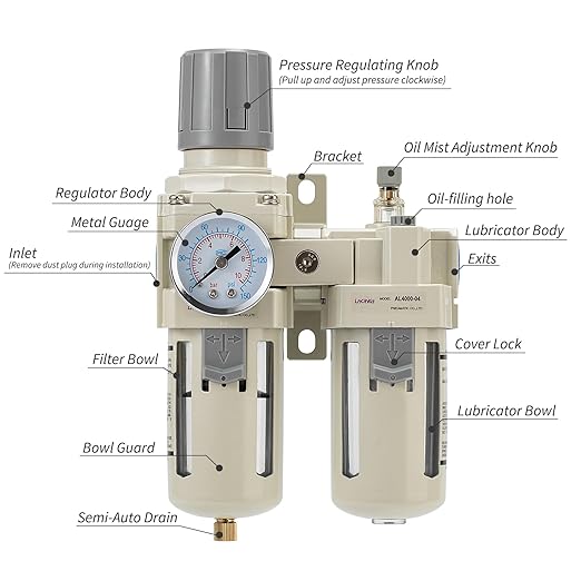 Industrial Air Compressor Filter Regulator Lubricator Unit - Image 2