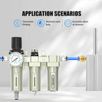3/4" NPT Heavy Duty Industrial Grade 3 Stage Air Drying System, Auto Drain - Image 7