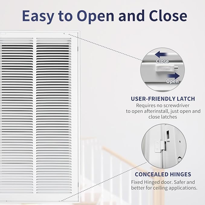 14"W x 30"H Steel Return Air Filter Grille - Image 4
