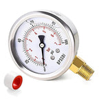 0-100 Psi Lead-Free Glycerin Liquid Filled Low Pressure Gauge, 2.5" Dial Size by BPSSDI
