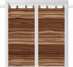 Brown Western Bathroom Curtains 63 Inch Length, Window Curtains Tab Top by Unknown