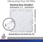 Filter King 24x28x1 Air Filter | 4-PACK | Carbon MERV 8 HVAC Pleated A/C - Image 2