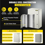VEVOR NEMA Steel Enclosure, IP66 Waterproof & Dustproof, Outdoor/Indoor - Image 3
