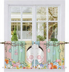 Easter Kitchen Tier Curtains 24 Inch Long 2 Panel Set, Rod Pocket Cafe Small - Image 2