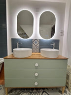LUVODI Smart LED Bathroom Mirror: 35”x24” Large Wall Mounted Oval Vanity Mirror by LUVODI