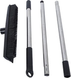 Multifunctional Broom, Telescopic Carpet Rake Rubber Pp 12.6in Brush Easy Wash by KELFEEAO