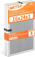 2-Pack 16x24x1 MERV 8 Reusable & Washable Electrostatic Air Filters by BreatheSmartLiveClean