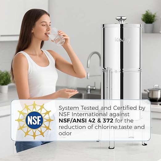 IceJoy 0.01μm Ultra-Filtration Gravity Water Filter System, 2.25G Stainless - Image 2