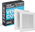 Repa Market 6 x 6 Inch White Square Air Vent Cover by RepaMarket