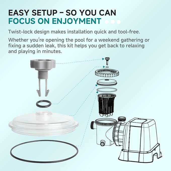 Replacement SF80110-1 Leaf Trap Cover w/Valve & O-Ring Compatible - Image 6