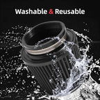 3" 3.5" 4" Inlet Car Replacement Cold Air Intake Filter 76mm 89mm 102mm 3 Sizes - Image 3