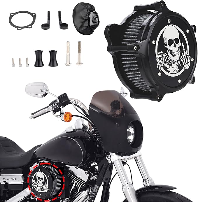 Motorcycle Air Filter Skull Style Air Cleaner by Aferrizu