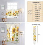 Farm Sunflowers Bedroom Curtains 63 Inch Length, Window Curtains Tab Top - Image 8