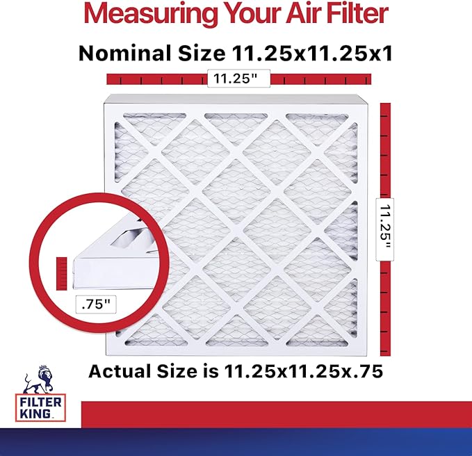 Filter King 11.25x11.25x1 Air Filter | 4-PACK | MERV 11 HVAC Pleated A/C - Image 2